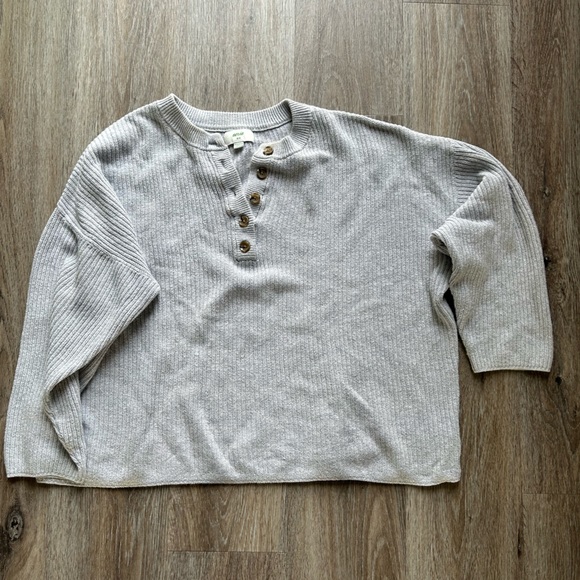 Aerie Half Button Sweater - M - Picture 1 of 6